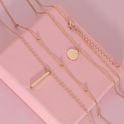 Multilayer Bar Necklace Boho Layered