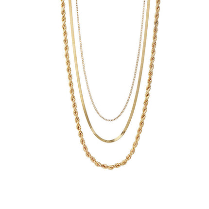 Multi Layered Twists Chain Necklaces - FASHION SHEGOODS LLC