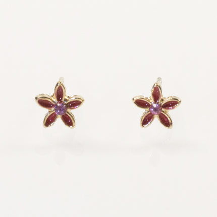 Rhinestone Flower Stud Earrings