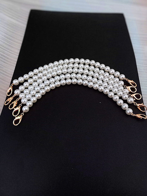 Pearls Beaded Women Lady Handbags Pearl Shoulder Hand Bag Purse Chain
