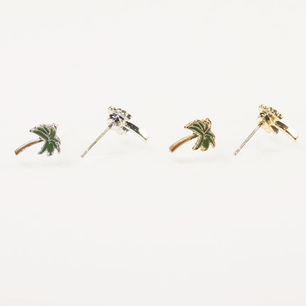 Avocado coconut tree stud earrings set