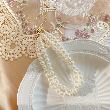 Handmade Artificial Pearl Beaded Necklace - FASHION SHEGOODS LLC