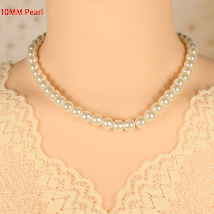 Glass Pearl Necklace Jewelry Summer Choker Jewelry - FASHION SHEGOODS LLC