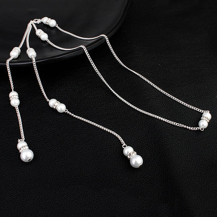 Long Necklace Pearl Tassel Sexy for Women