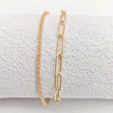 Layered Paperclip Chain Bracelets