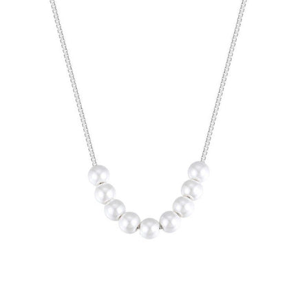 Pearl Pendant Wire Chain Necklace