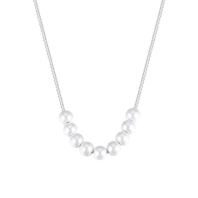 Pearl Pendant Wire Chain Necklace
