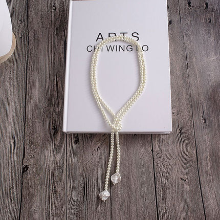 Vintage Trendy Pearl Tassel Necklace for Women