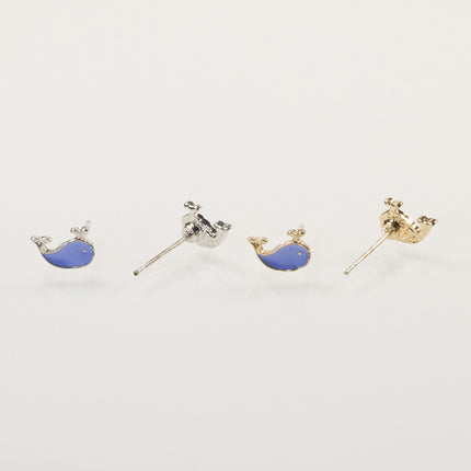 Blue Whale Shell Earring Set