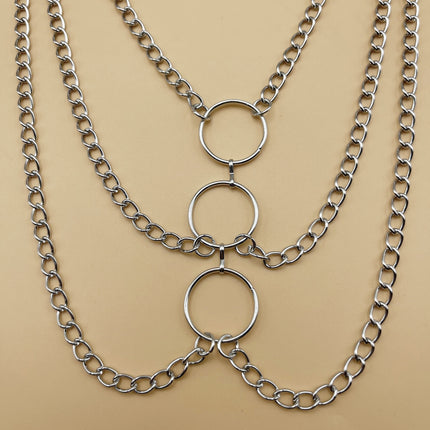Metal Body Chain Tassel Multilayer Sexy Waist Chain for Women