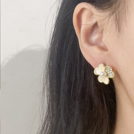 Opal Flowers Earring Studs - FASHION SHEGOODS LLC