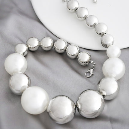 Hop CCB Round Bead Chokers Necklaces Short Collar - FASHION SHEGOODS LLC