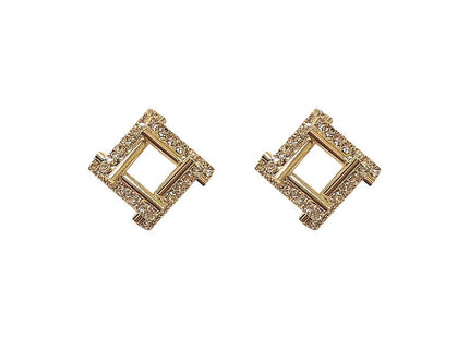 Square Crystal Rhinestone Stud Earring