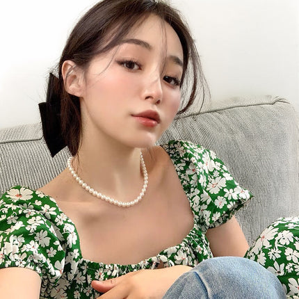 Glass Pearl Necklace Jewelry Summer Choker Jewelry - FASHION SHEGOODS LLC