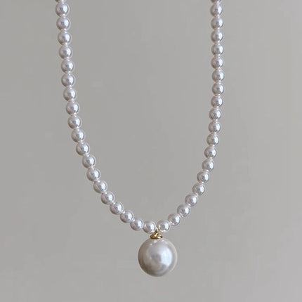 Vintage Pearl Beaded Necklace Chain Girls