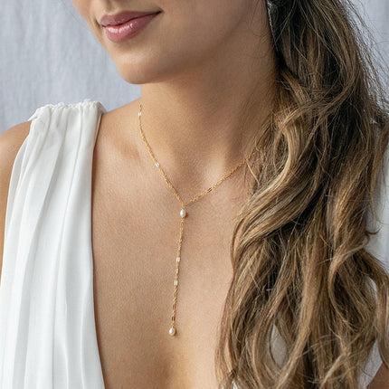 Pearl Chain Tassel Necklace