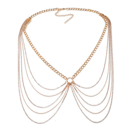 Sexy Waist Chain Belt Layered Rhinestone Belly Body Chain