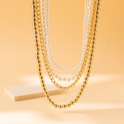 Multi-layer Long Pearl Necklace