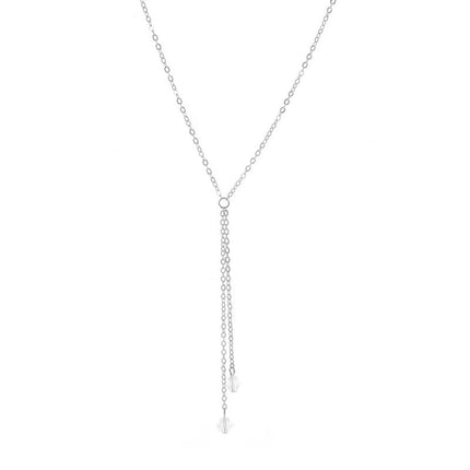 Glass Bead Tassel Necklace