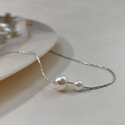 Glass Pearl Pendant Chain Necklaces - FASHION SHEGOODS LLC