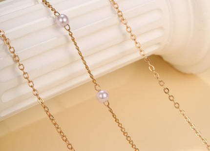 Alloy Heart Necklace Double Layer Fashion Chain Pearl Necklace