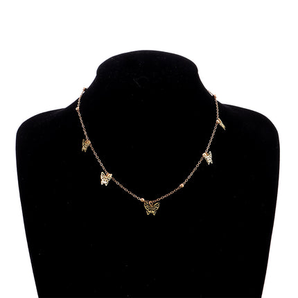 Multilayer Butterfly Pendant Necklaces