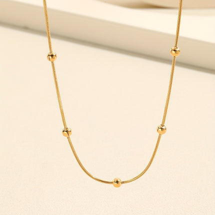 Beads Snake Bone Chain Necklace for Women