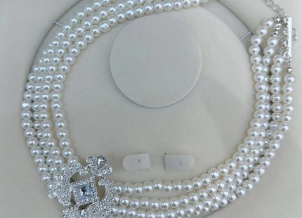 Multi Layers Strand Chokers Beaded Imitation Pearl Chains Necklace for Women Necklace Party Jewelry