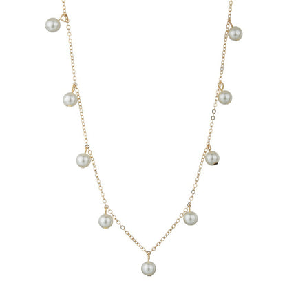White Pearls Charm Choker Necklace