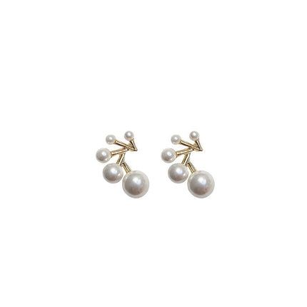 ong Drop Earrings White Pearl Branch Earrings for Women - FASHION SHEGOODS LLC