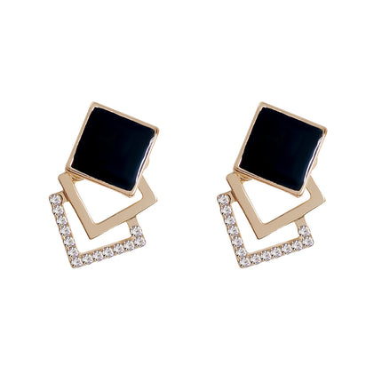 Geometric Hollow square Stud Earrings - FASHION SHEGOODS LLC