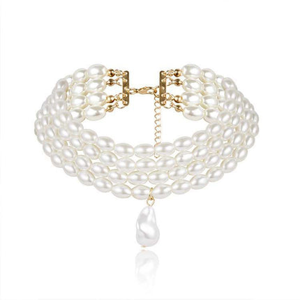 Multi Layer Baroque Pearl Choker Necklace for Women - FASHION SHEGOODS LLC