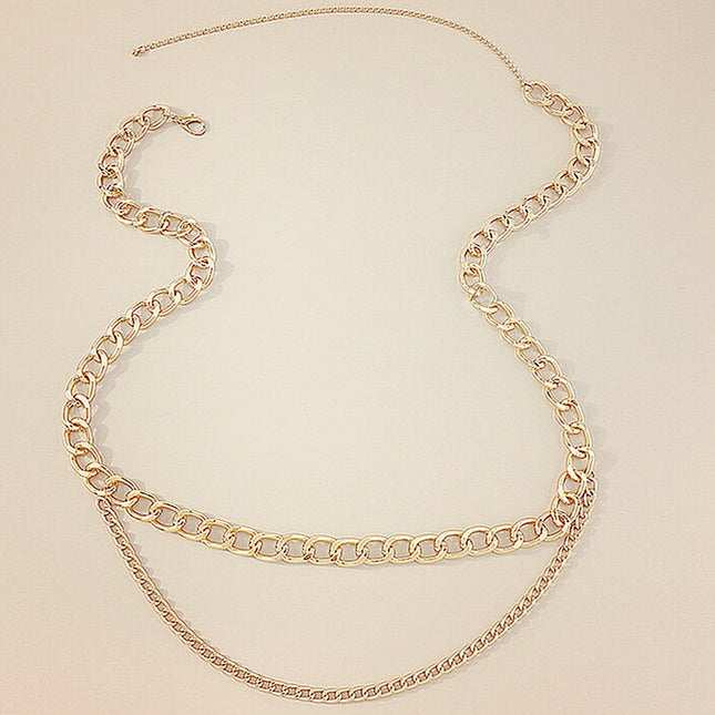 Punk Trendy Double Layer Waist Chains for Women