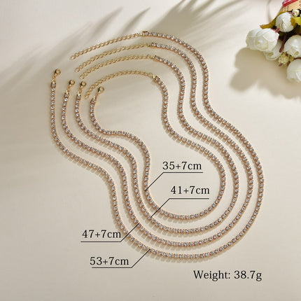 Layer Stone Tennis Chain Necklace - FASHION SHEGOODS LLC