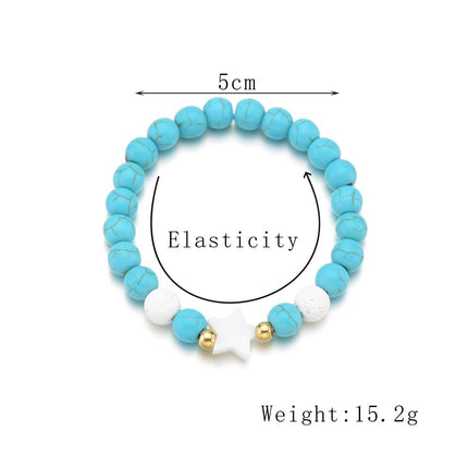 Turquoise Beaded Shell Star Bracelet