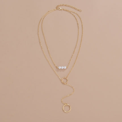 Pearl Drop Lariat Necklace