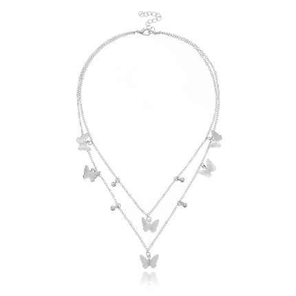 Butterfly Pendant Clavicle Chain Necklace
