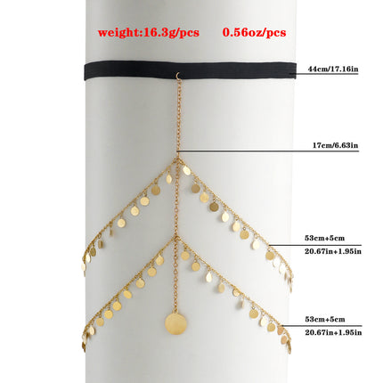 Double Layer Disc Chains Elastic Bandage Thigh Chain