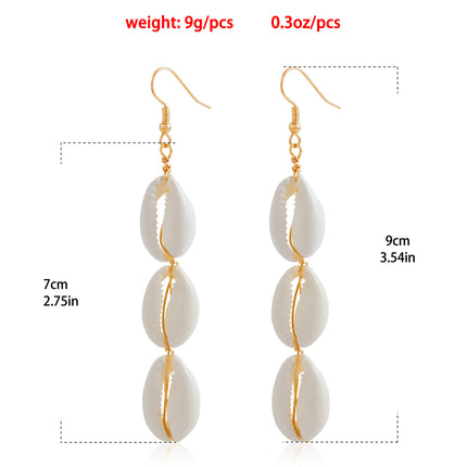 Summer Beach Holiday Natural White Shell Earrings
