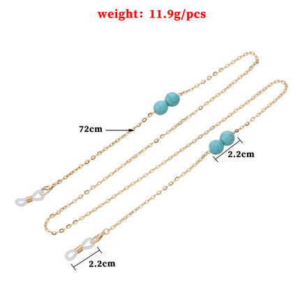 Turquoise Bead Glasses Chain