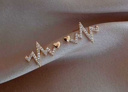 Cute Heartbeat Stud Earrings