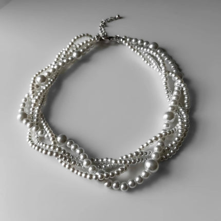 Multi Layer Baroque Necklace Pearl Chain Retro Fashion Accessories - FASHION SHEGOODS LLC