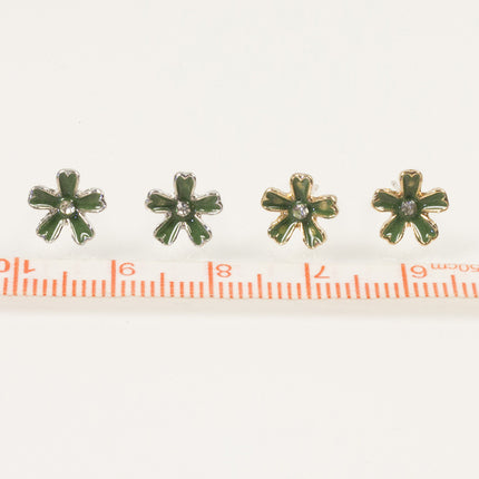 Enamel Flower Stud Earrings