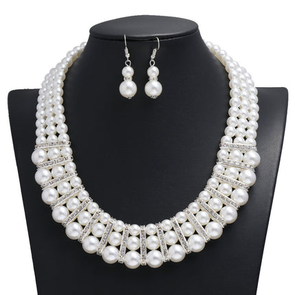 Multi-Layered Imitation Pearl Jewelry Set - FASHION SHEGOODS LLC