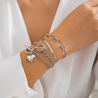 Imitation Rhodium Color / Bracelet Set