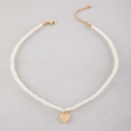 Love Pendant Pearl Necklace - FASHION SHEGOODS LLC