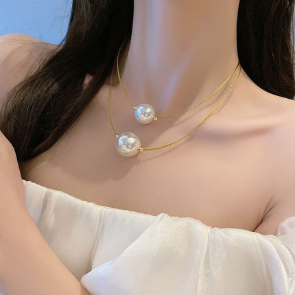 Double Layer Pearl Necklace