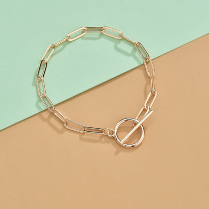 Toggle Paper Link Chain Bracelet