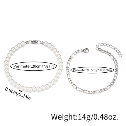 Pearl String Chain Bracelet