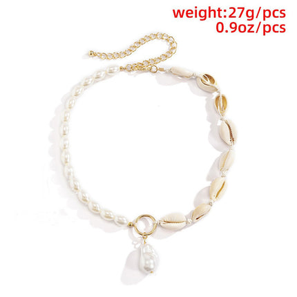 Summer Shell Pearl Necklace for Women